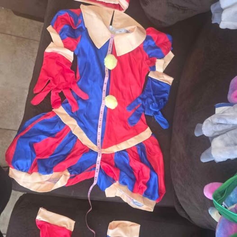 Kids joker jester 6 piece costume new
